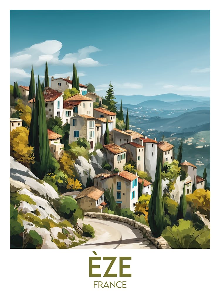 Affiche de voyage Èze