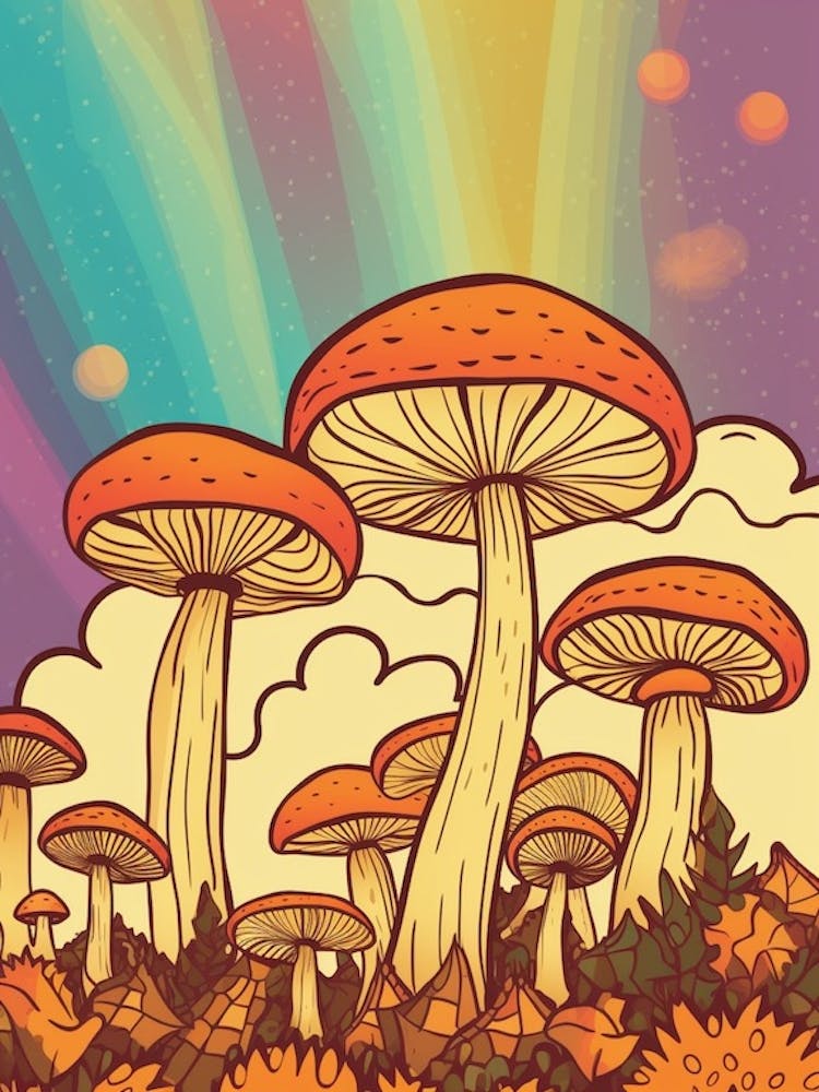 Retro Mushrooms 8