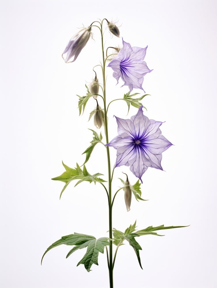 Pressed Wildflower Botanical Art Tall Bellflower 3