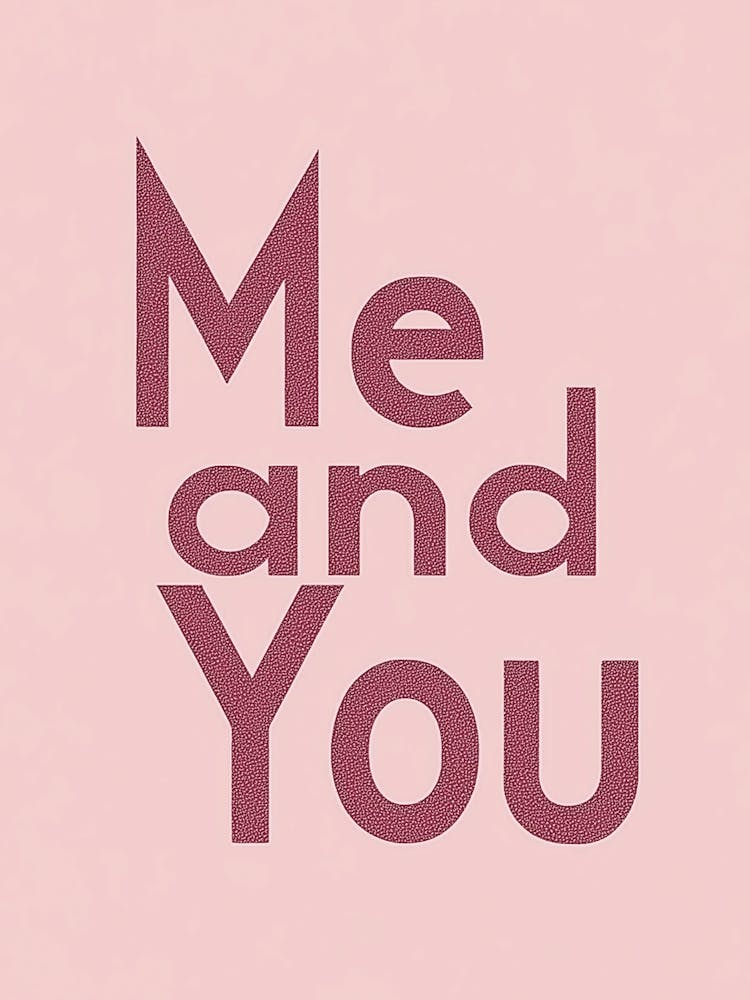 Ich und Du, Pastellliebe Text-Typografie