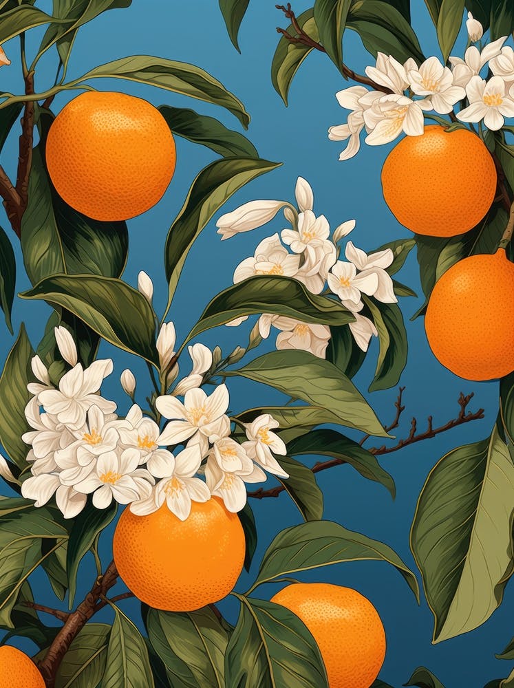Orange Blossoms On A Tree