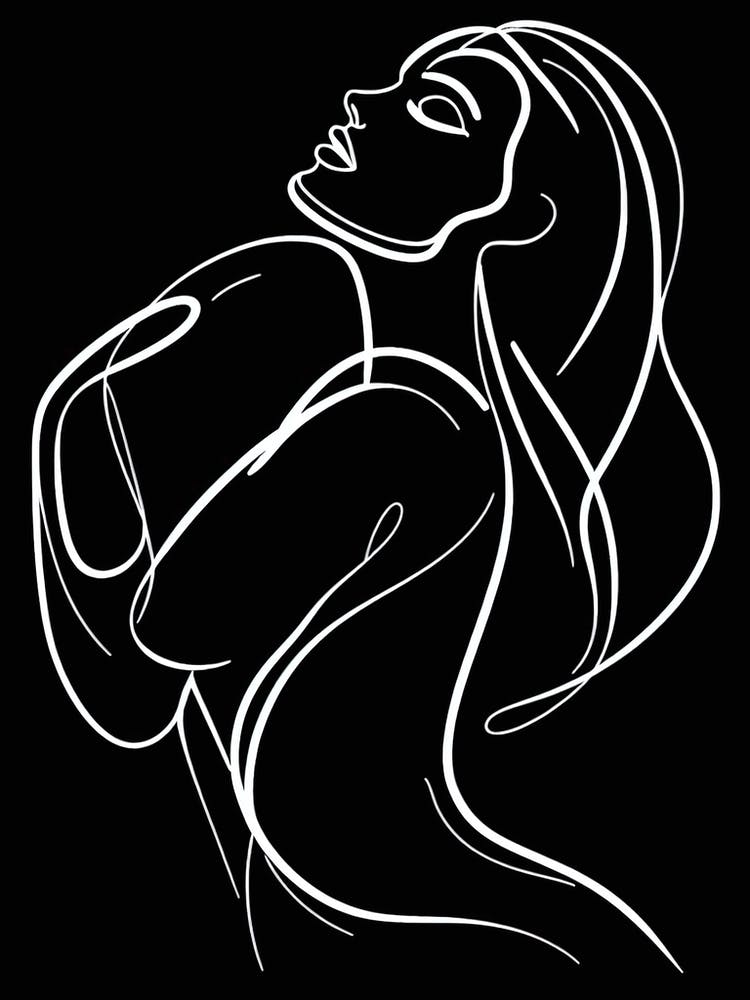 Woman line drawing