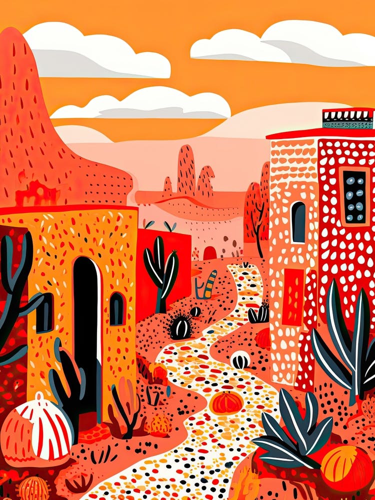 Marrakech, Illustration In The Style Of Pop Art 3