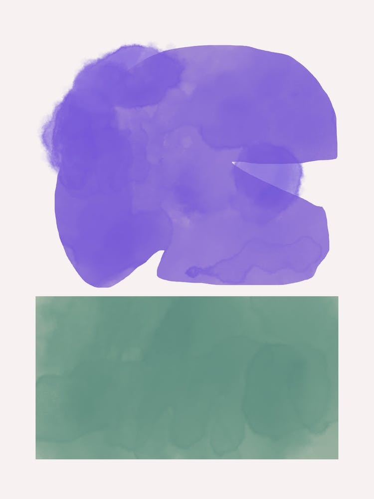 Watercolor Purple And Green