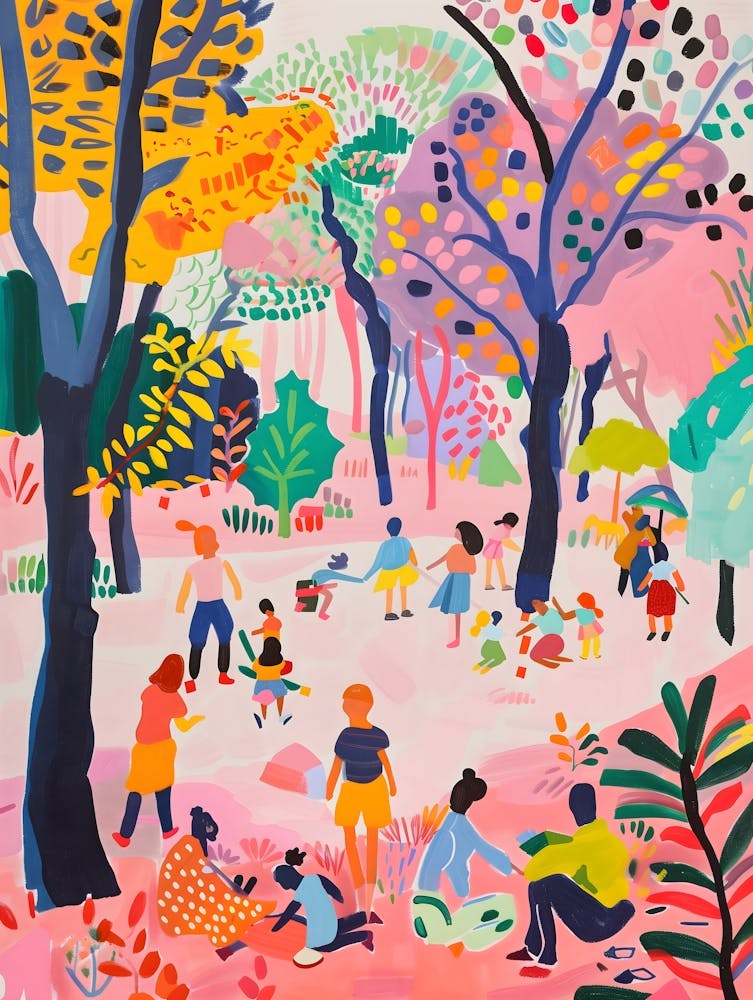 Matisse Inspired, Park, Fauvism Style