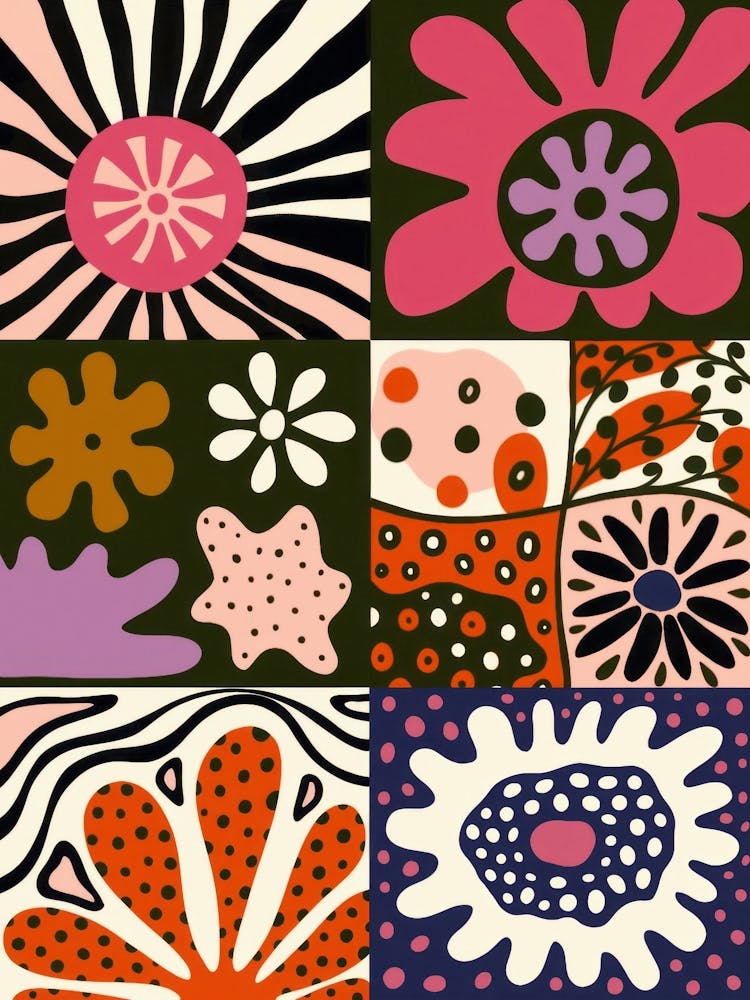 Maximalist Flower Pattern