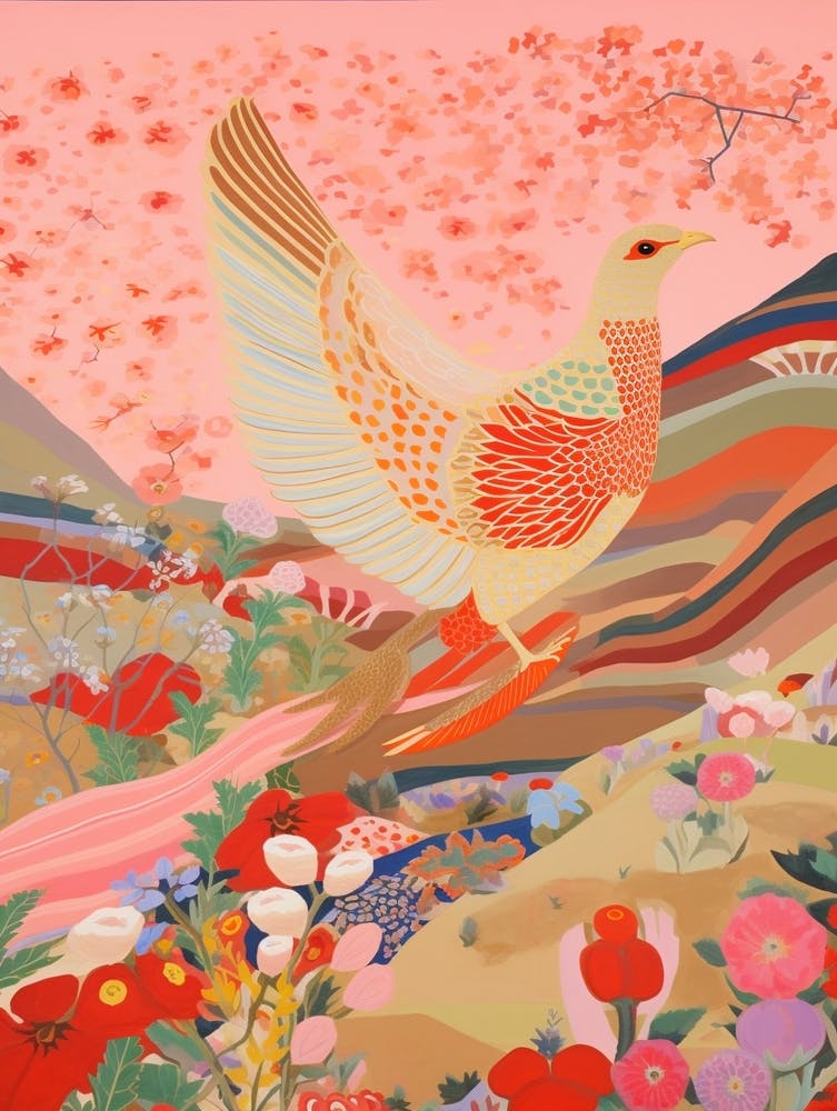 Maximalist Bird Painting Pheasant 1