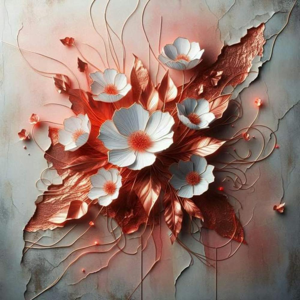 Abstract Flower Painting