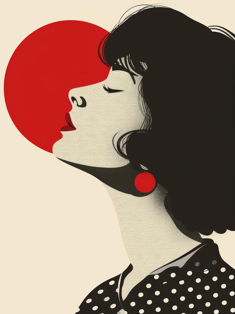 Woman With A Red Sun