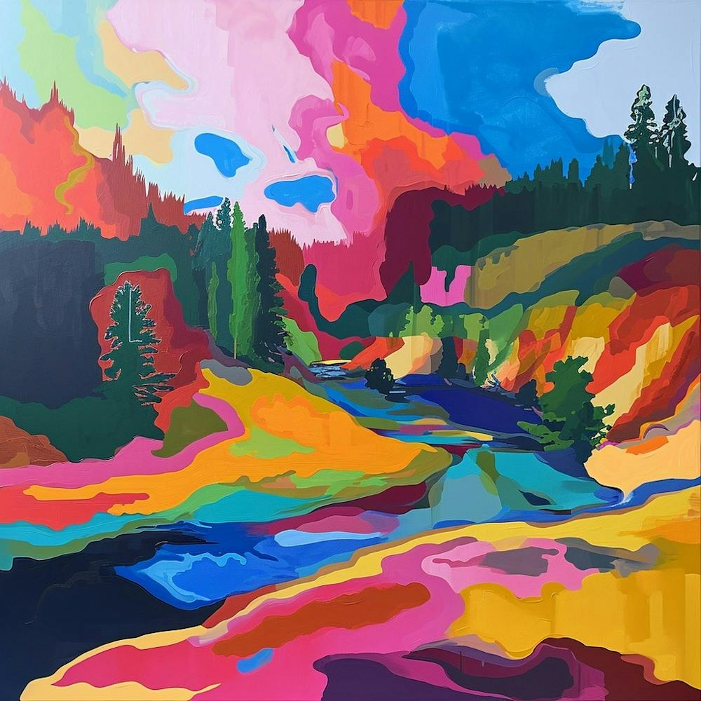Colourful Abstract Yellowstone National Park 2