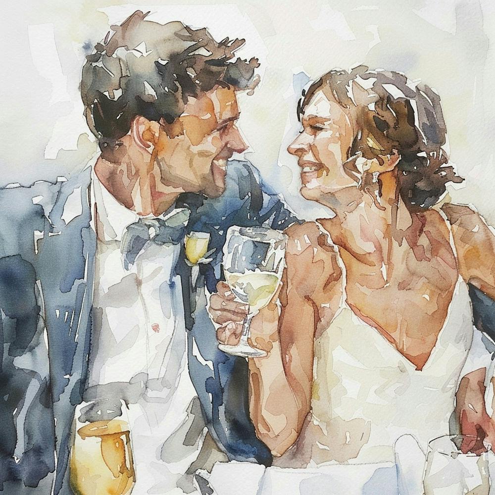 Wedding Watercolor Painting