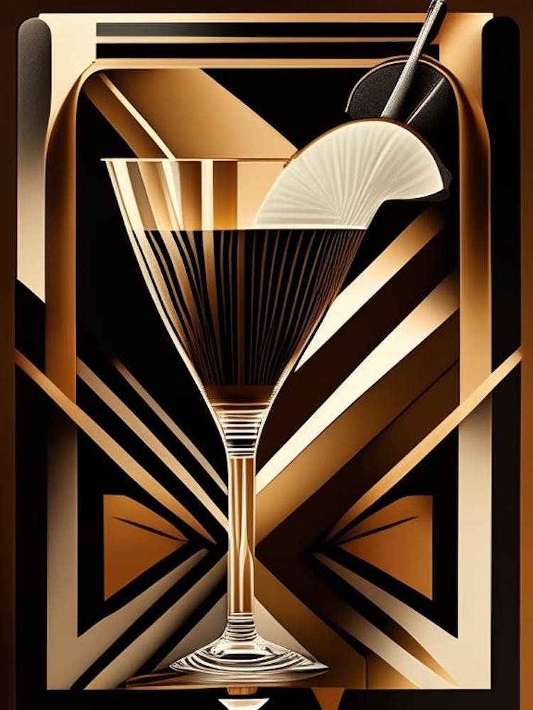 Espresso MCocktail Poster artini Cocktail Poster Art Deco Cocktail Poster