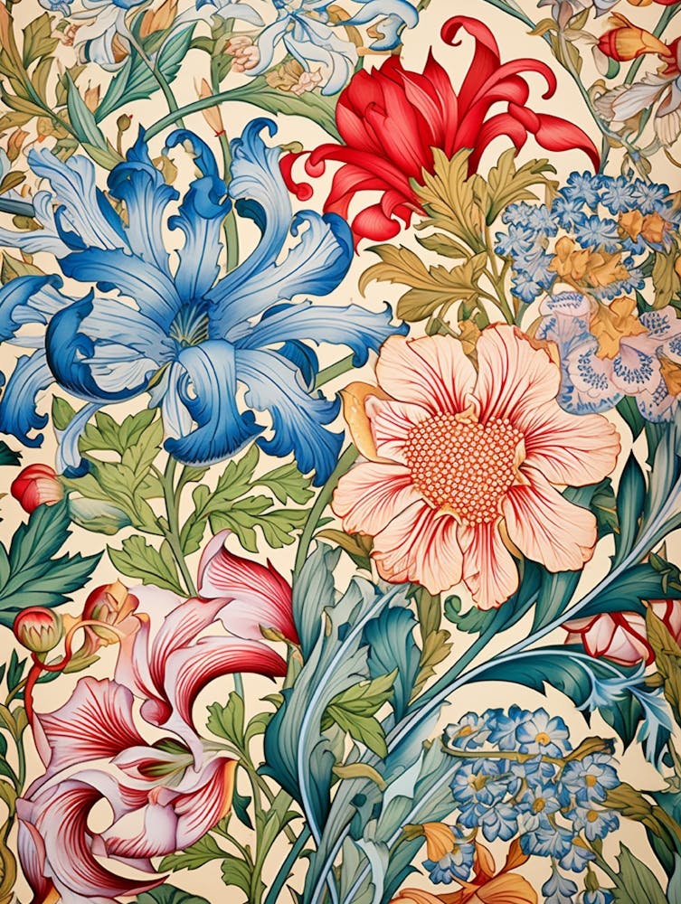 William Morris Floral Wallpaper 7