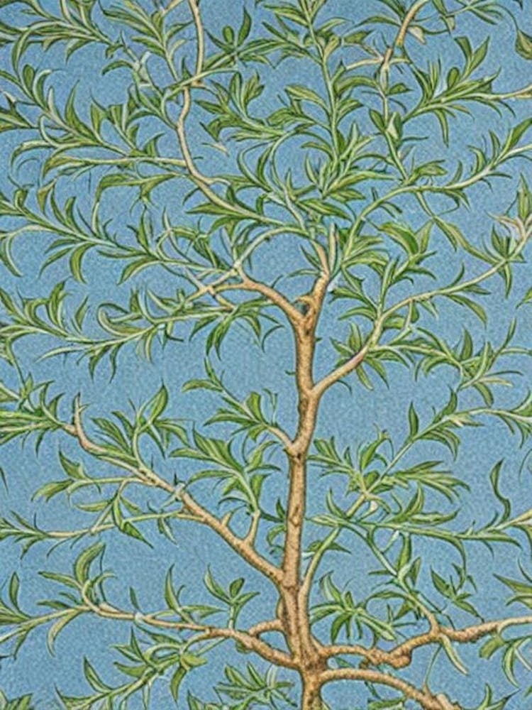 Live Oak 2 tree Vintage Botanical