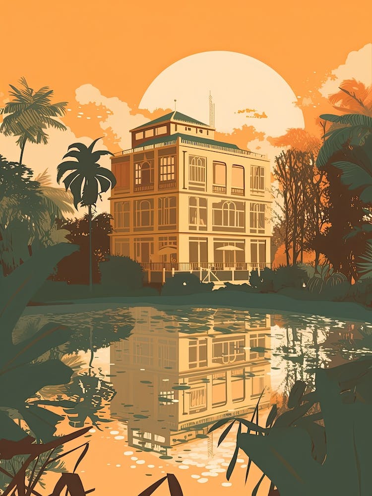 Abidjan Cote D'Ivoire Travel Illustration 3