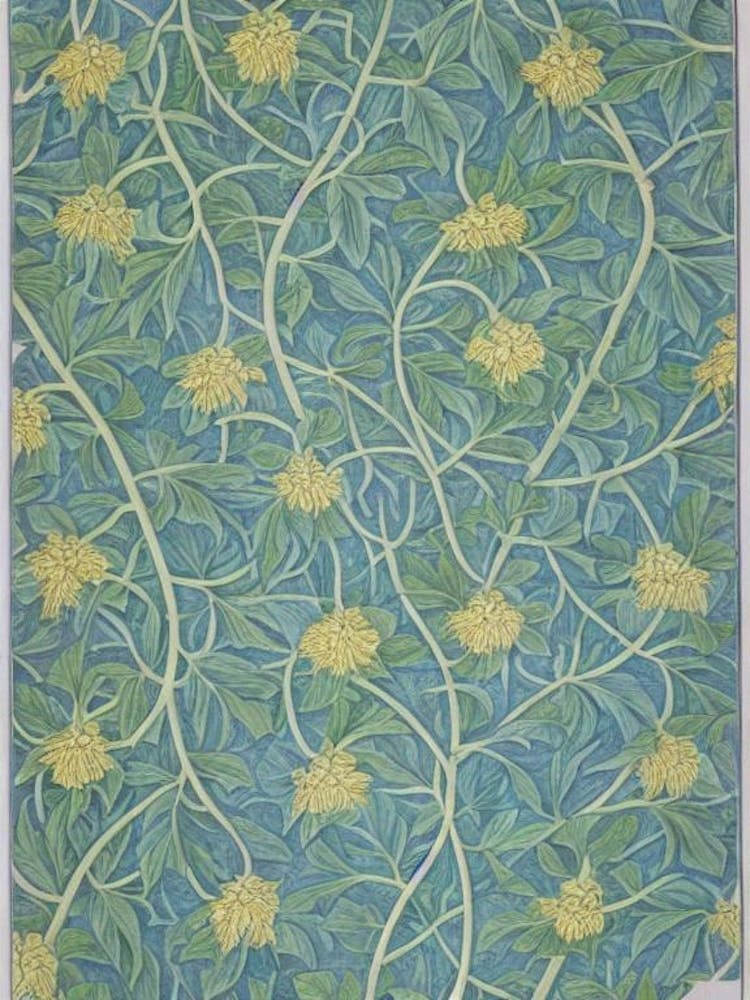 Melon Flowers Vintage Botanical Fruit