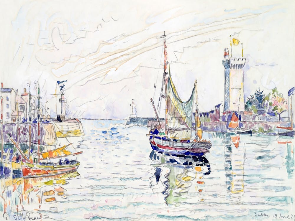 View Of Les Sables D Olonne (1929), Paul Signac