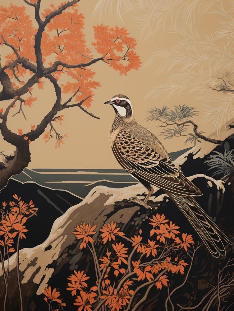 Dark And Moody Botanical Partridge 2