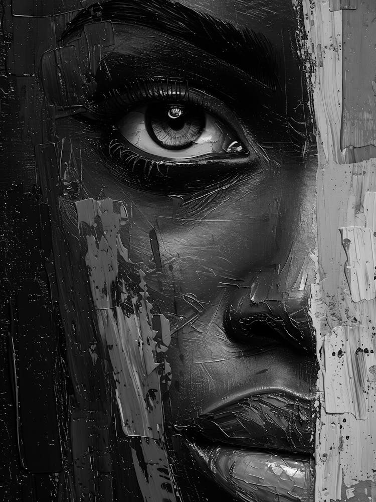 Black And White Portrait Of A Woman 7