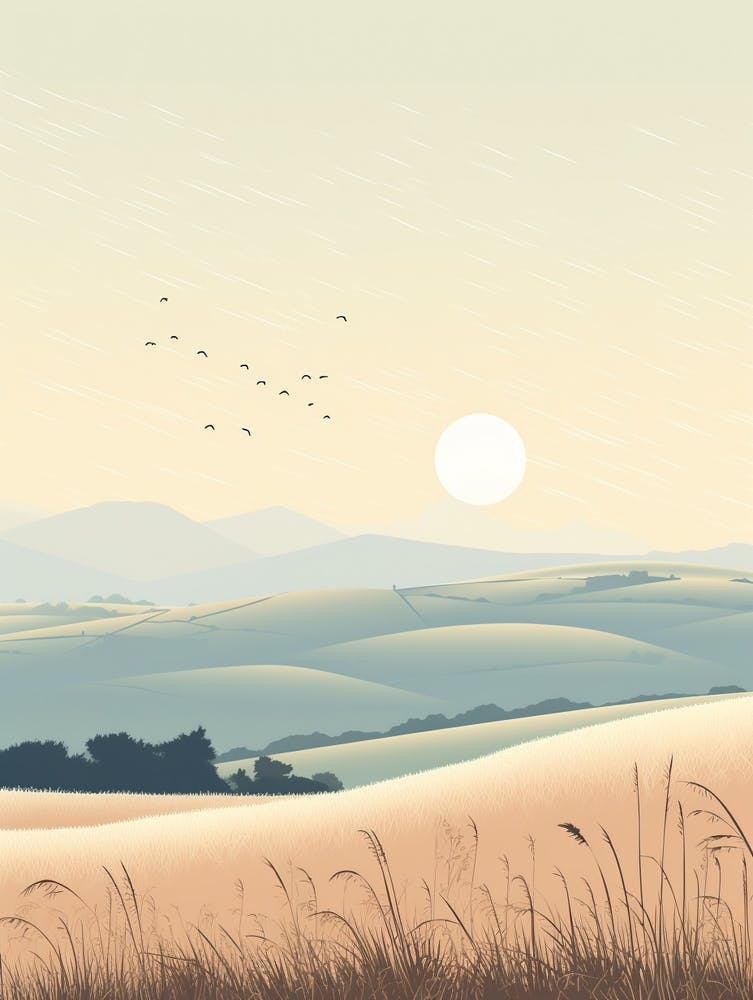 The South Downs Way England 4 Hiking Trail Landscape