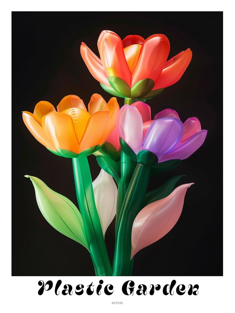 Affiche Fleurs Gonflables Lumineuses Asters 1
