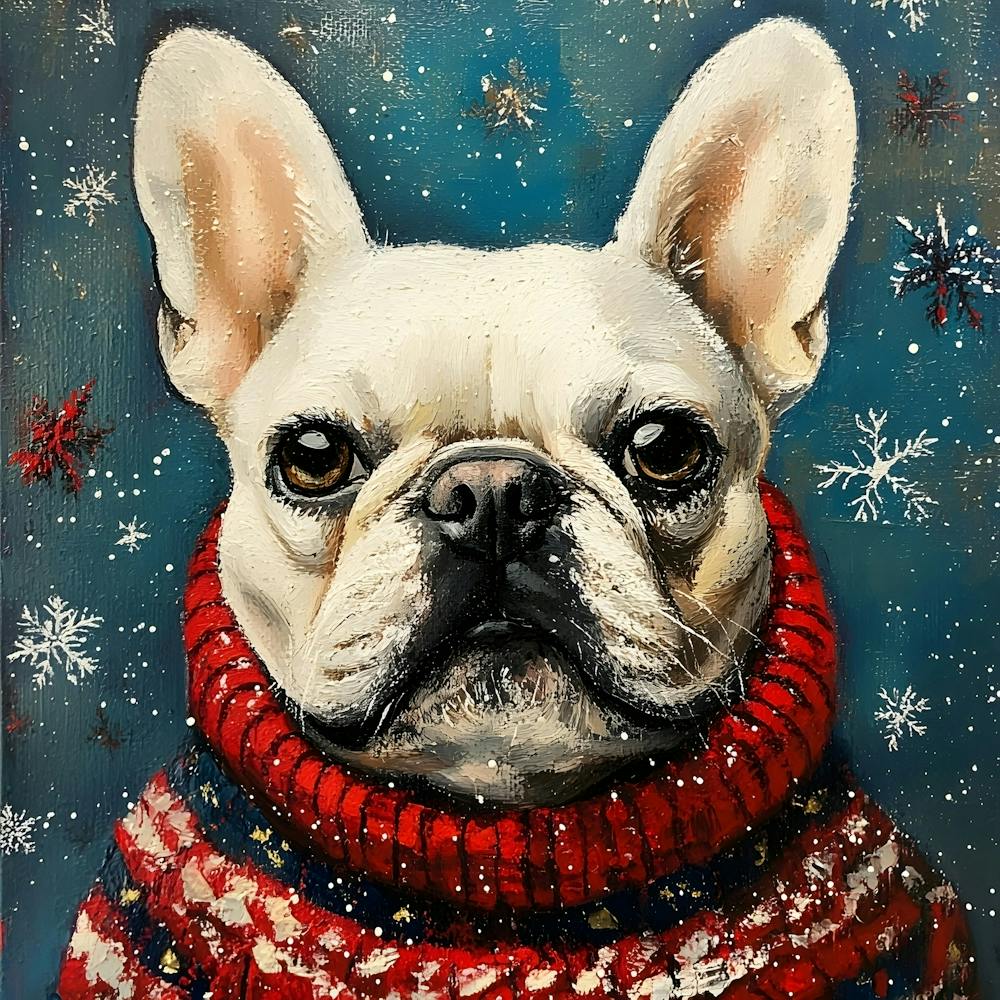 Christmas Frenchie 1