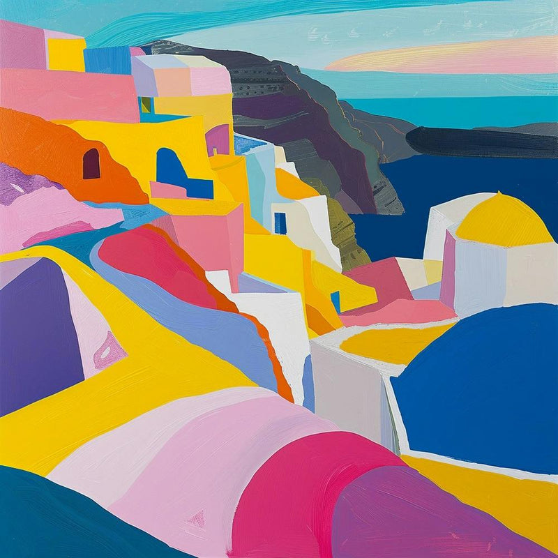 Abstract Travel Collection Santorini Greece 4