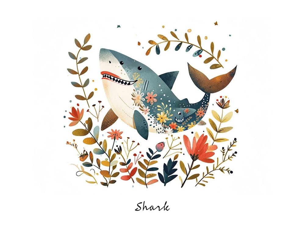 Little Floral Shark 3 Poster