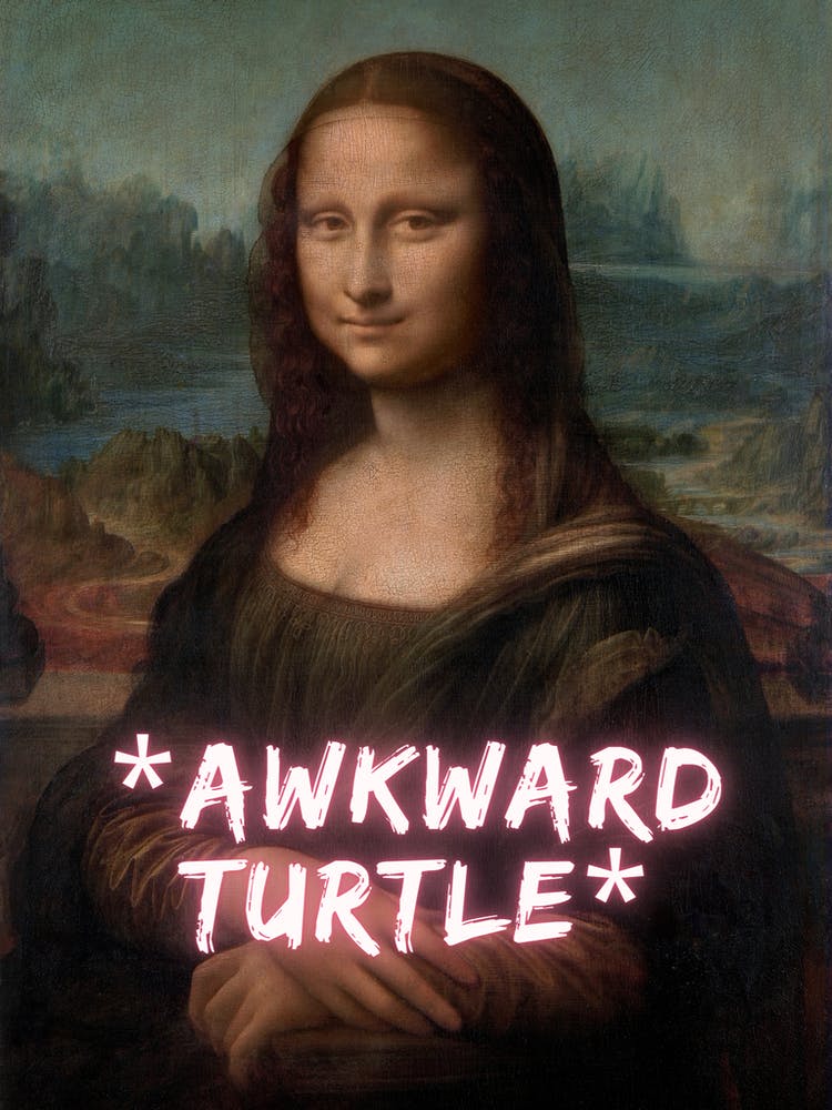 Mona Lisa Awkward Turtle