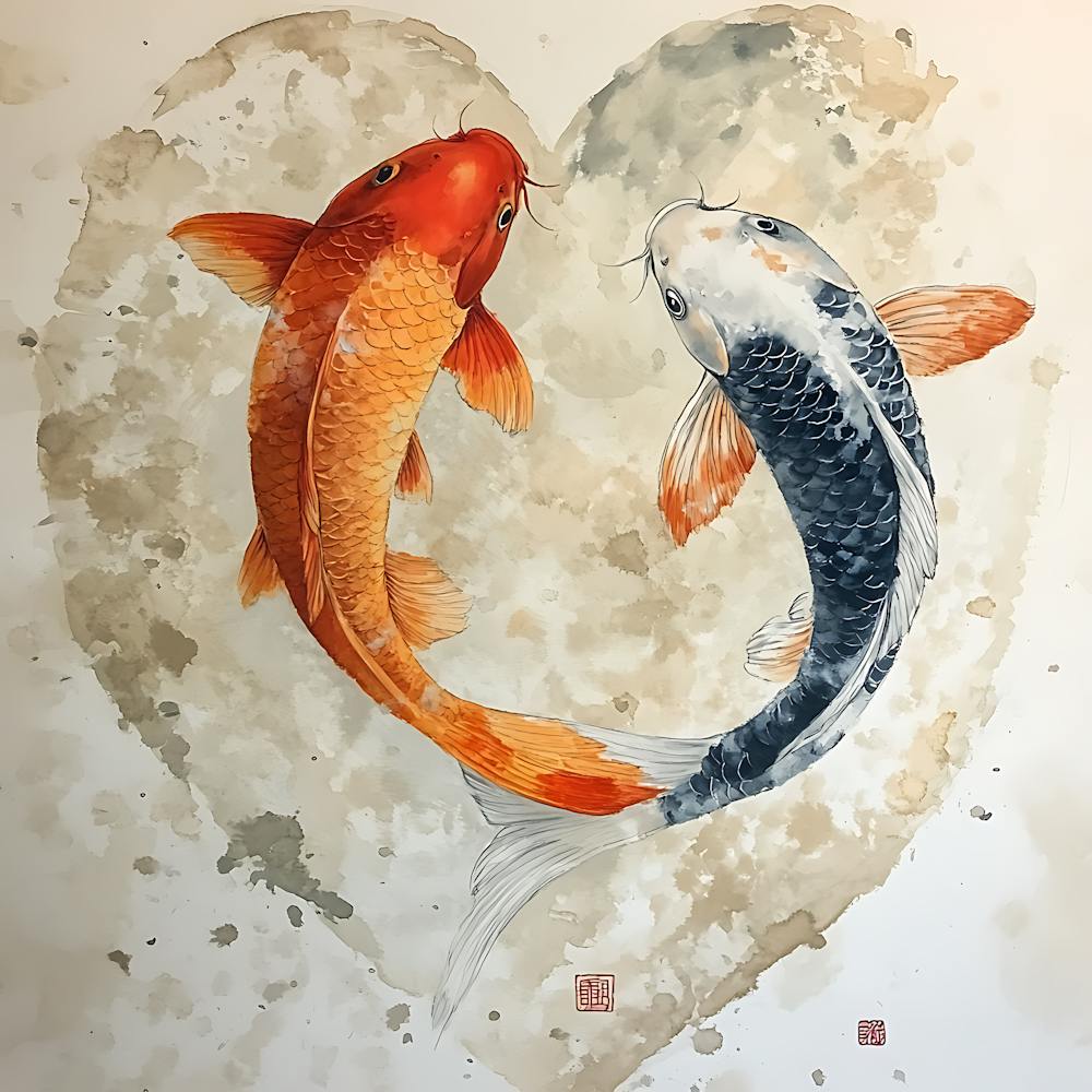 Koi Fish In Heart 3