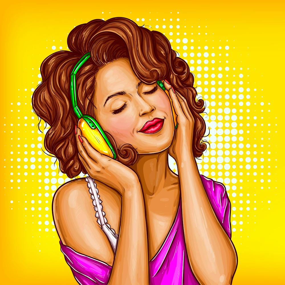 Pop Art Music Girl