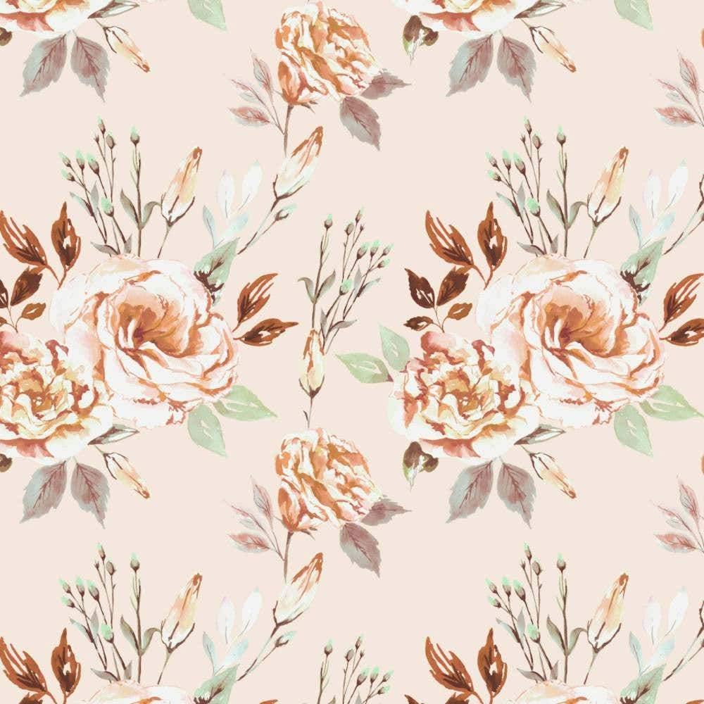 Watercolor Floral bouquets Beige