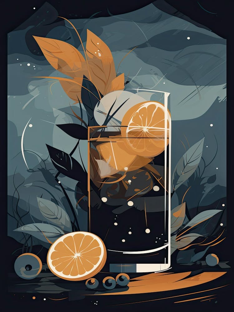 Dark And Stormy Cocktail Mid Century Modern 1