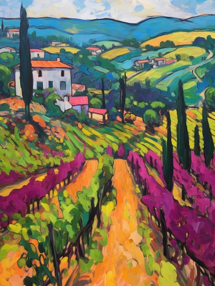 Chianti Italy 3 Fauvist Painting