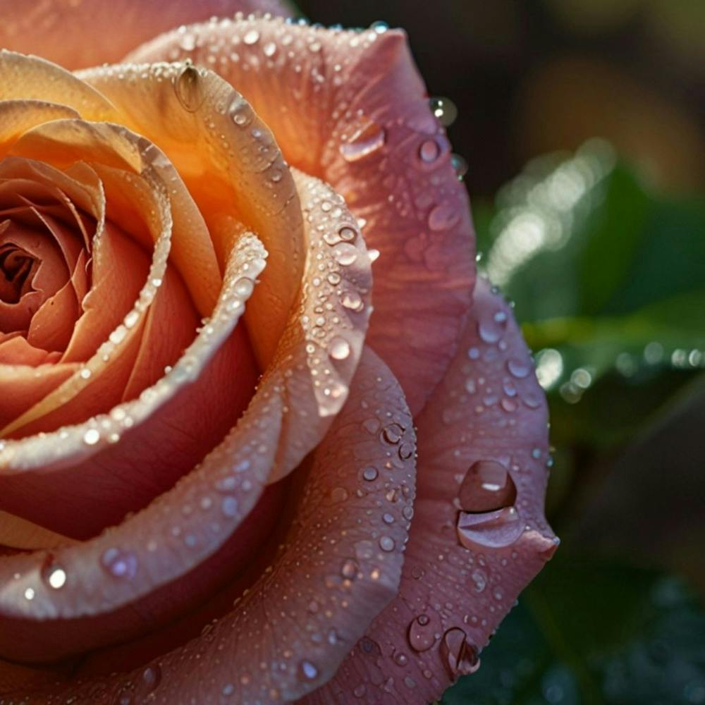 Rose With Water Droplets