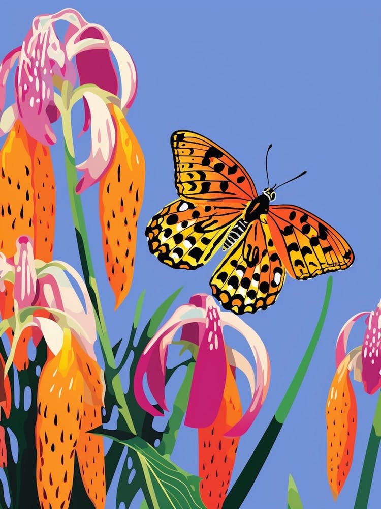 Pop Art Fritillary Butterfly 2