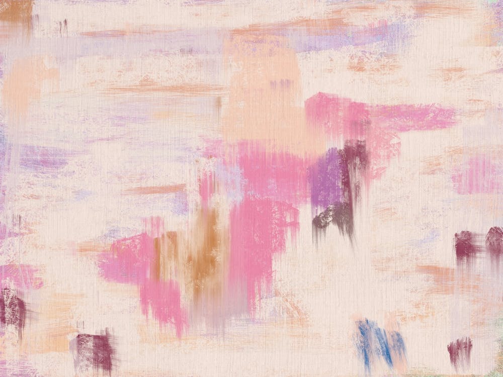 Abstract blush pink oil painting