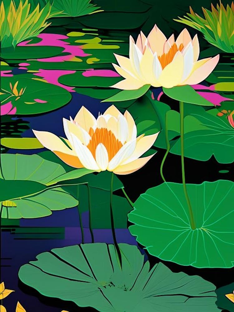 Lotus Flowers In Park Fauvism Matisse 4