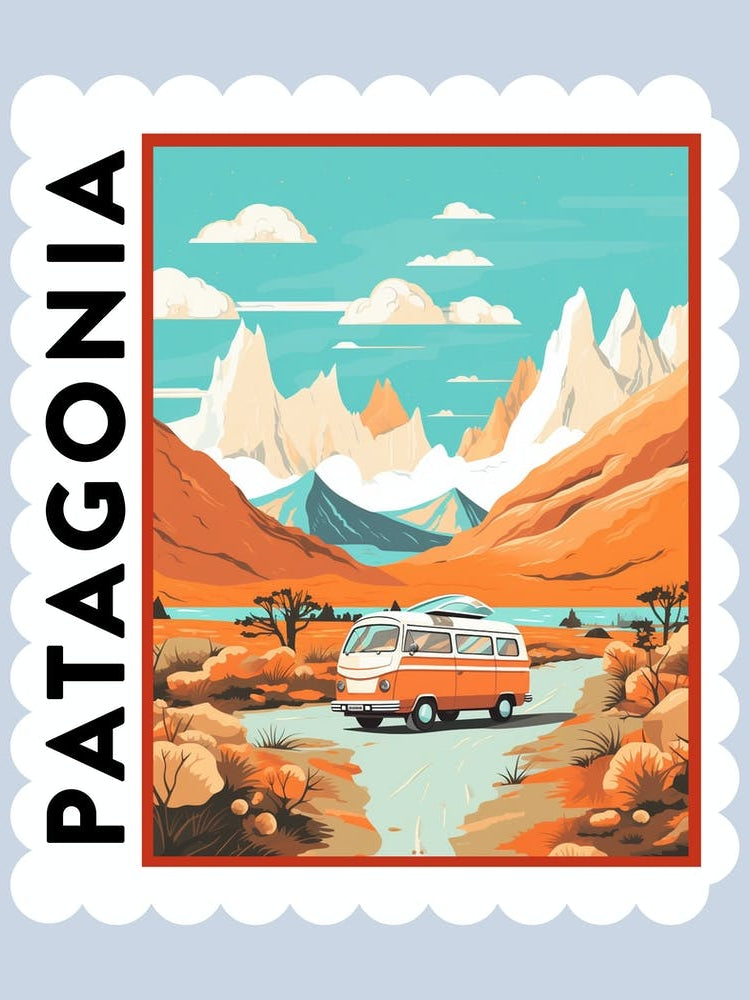 Patagonia 1 Travel Stamp Poster