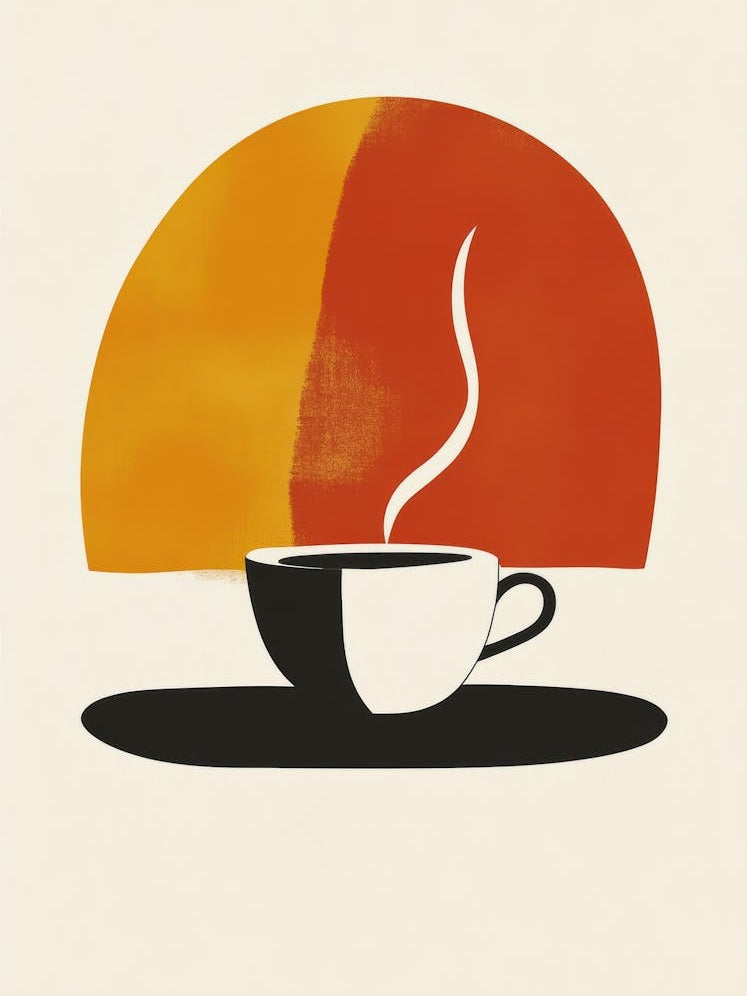 Coffee Cup At Sunset