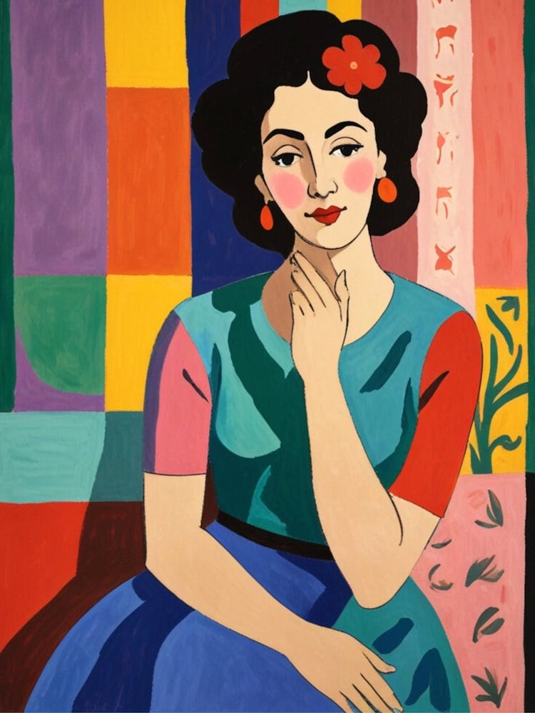 Woman In A Colorful Dress 3