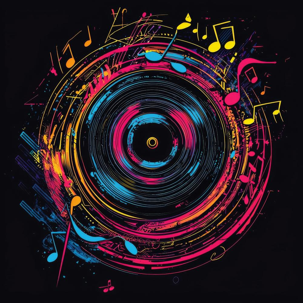 Abstract Music Notes