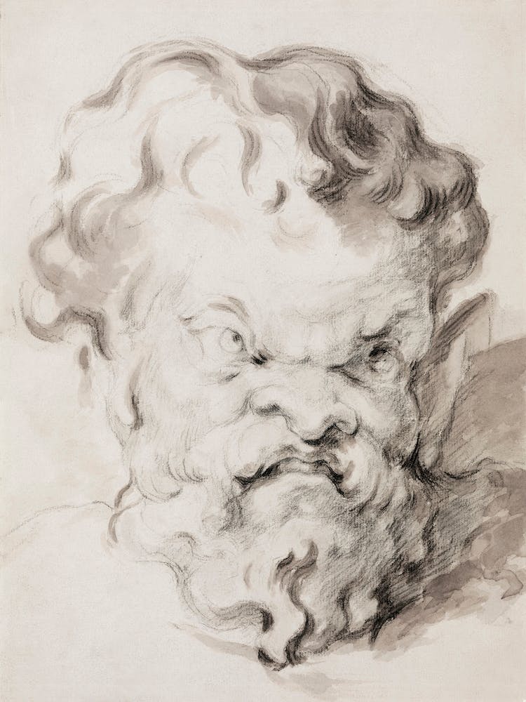 Head Of Silenus, Paul Cézanne