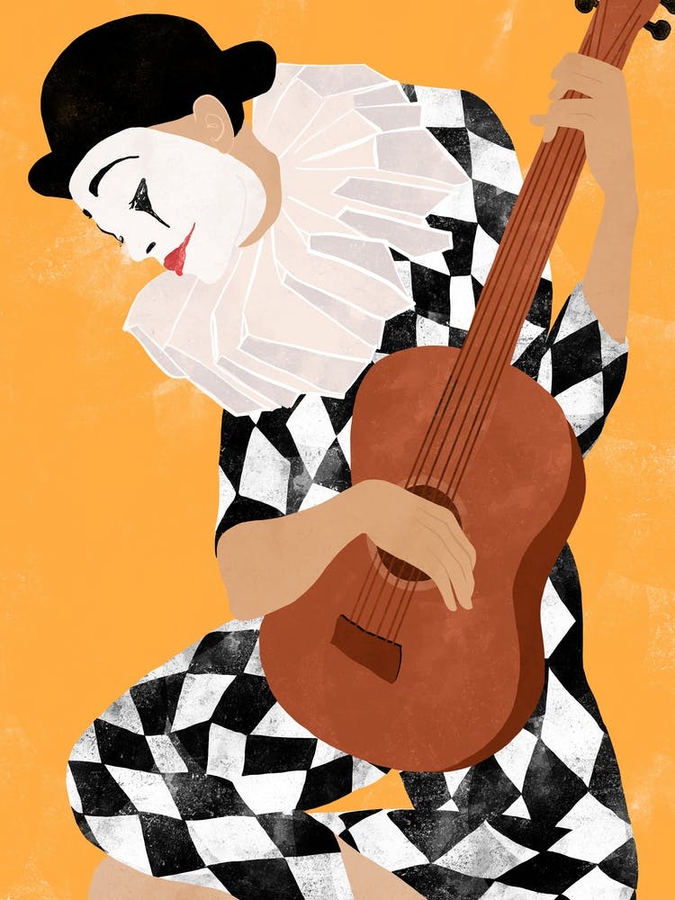 Harlequin With A Guitar