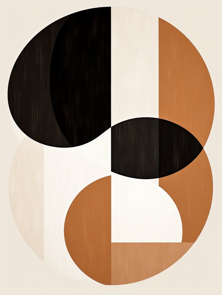 Abstract Secrets; Beige Mid Century Enigma