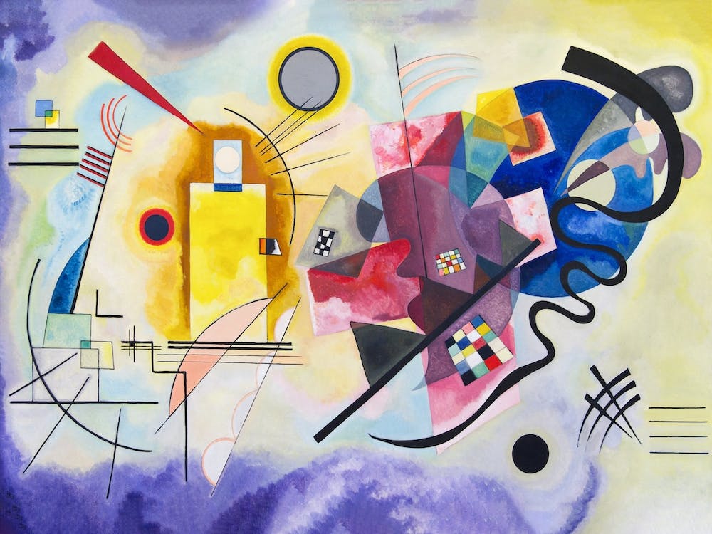 Yellow Red Blue Abstract Painting, Wassily Kandinsky