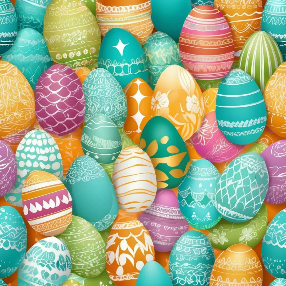 seamless easter eggs pattern 1