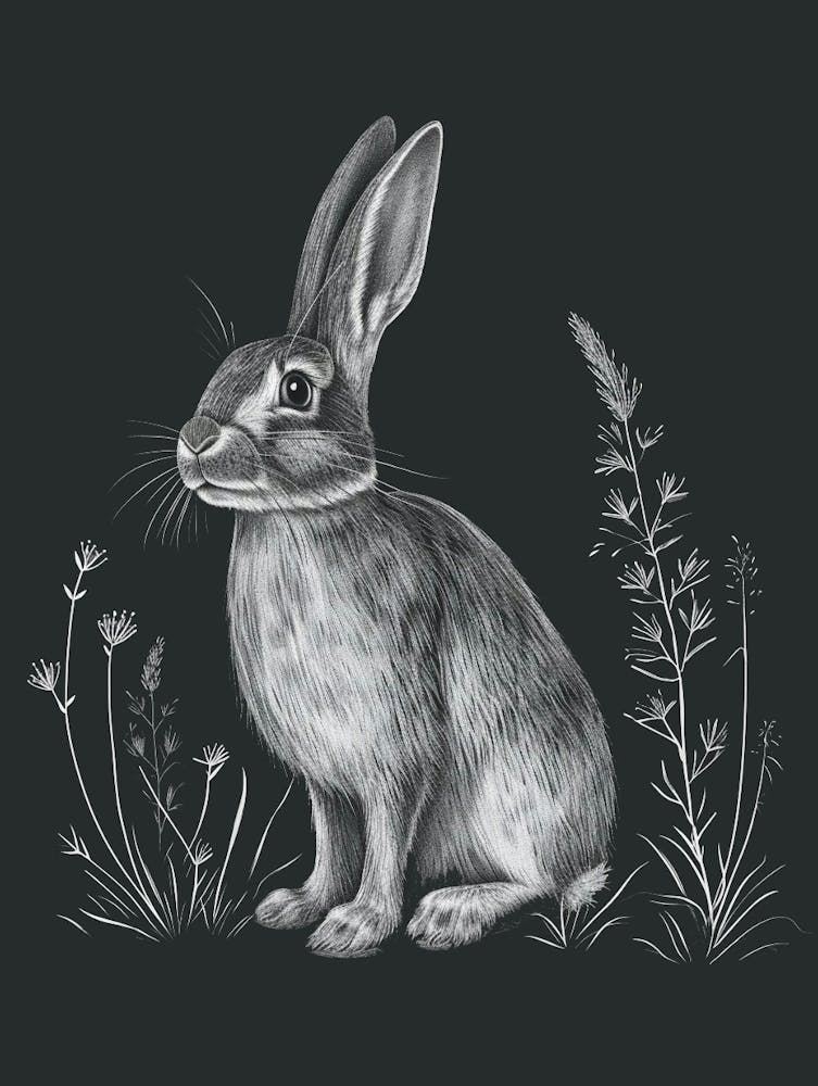 English Silver Rabbit Minimalist 2