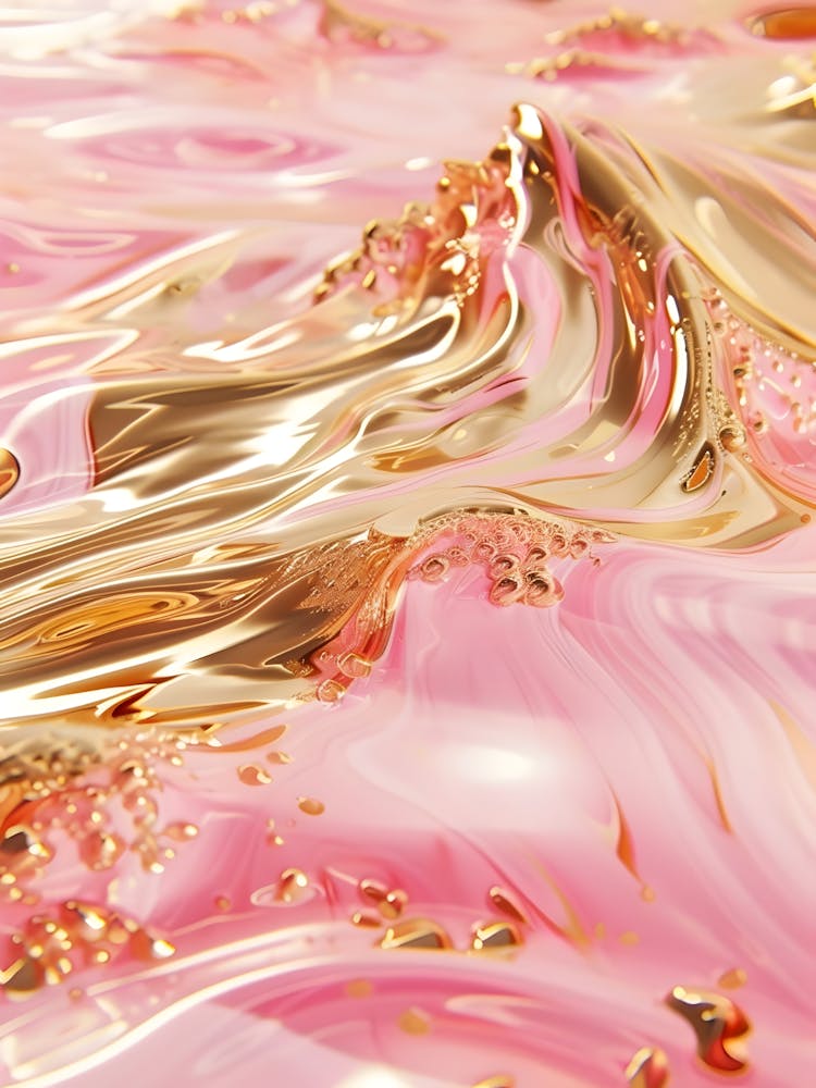Abstract Gold And Pink Background