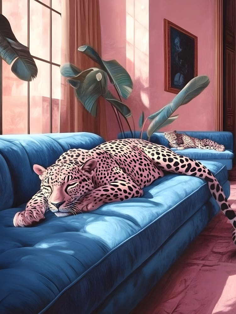 Leopard On Couch